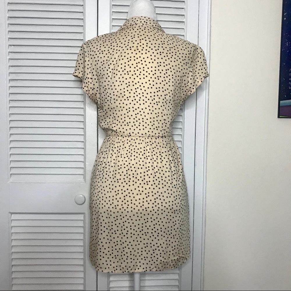 Beige Shirt Dress w/ Black Polka Dots by H&M - Picture 4 of 4